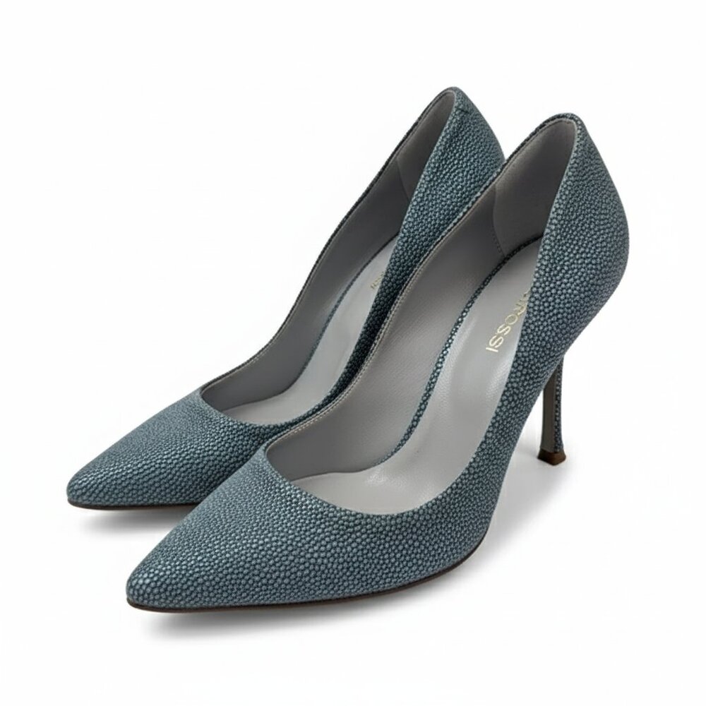 Sergio Rossi Pelle Piper PS Zinco Gray - P. Gomma - Like New